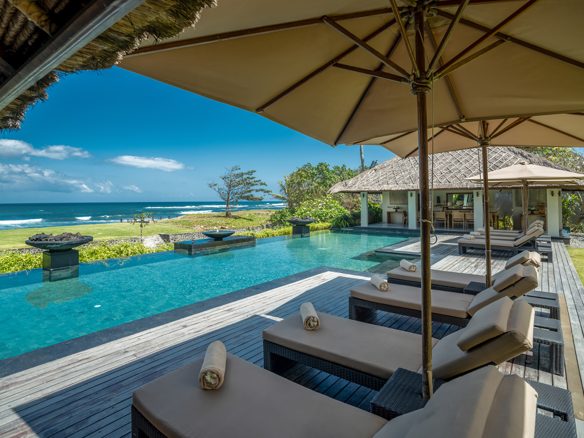 Seseh Beach Villa I - View from pool deck - Seseh Beach Villa I, Seseh-Tanah Lot, Bali